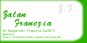 zalan franczia business card